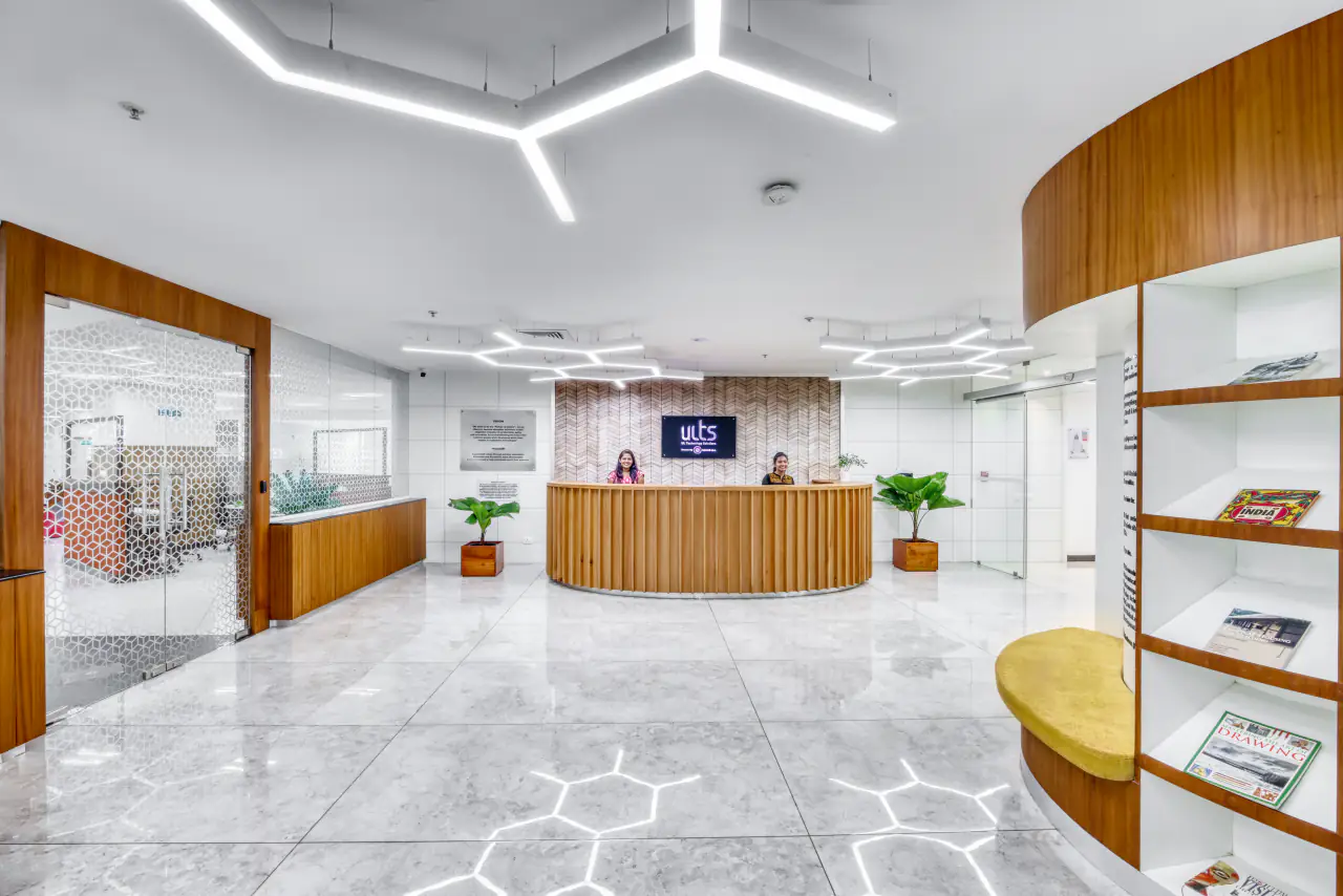 Timber reception counter at the ULTS offices, UL Cyberpark